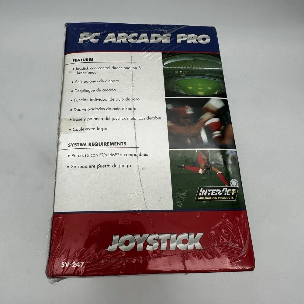 Vintage New Interact PC Arcade Pro Joystick‎ IBM PC Windows 90's Game Controller